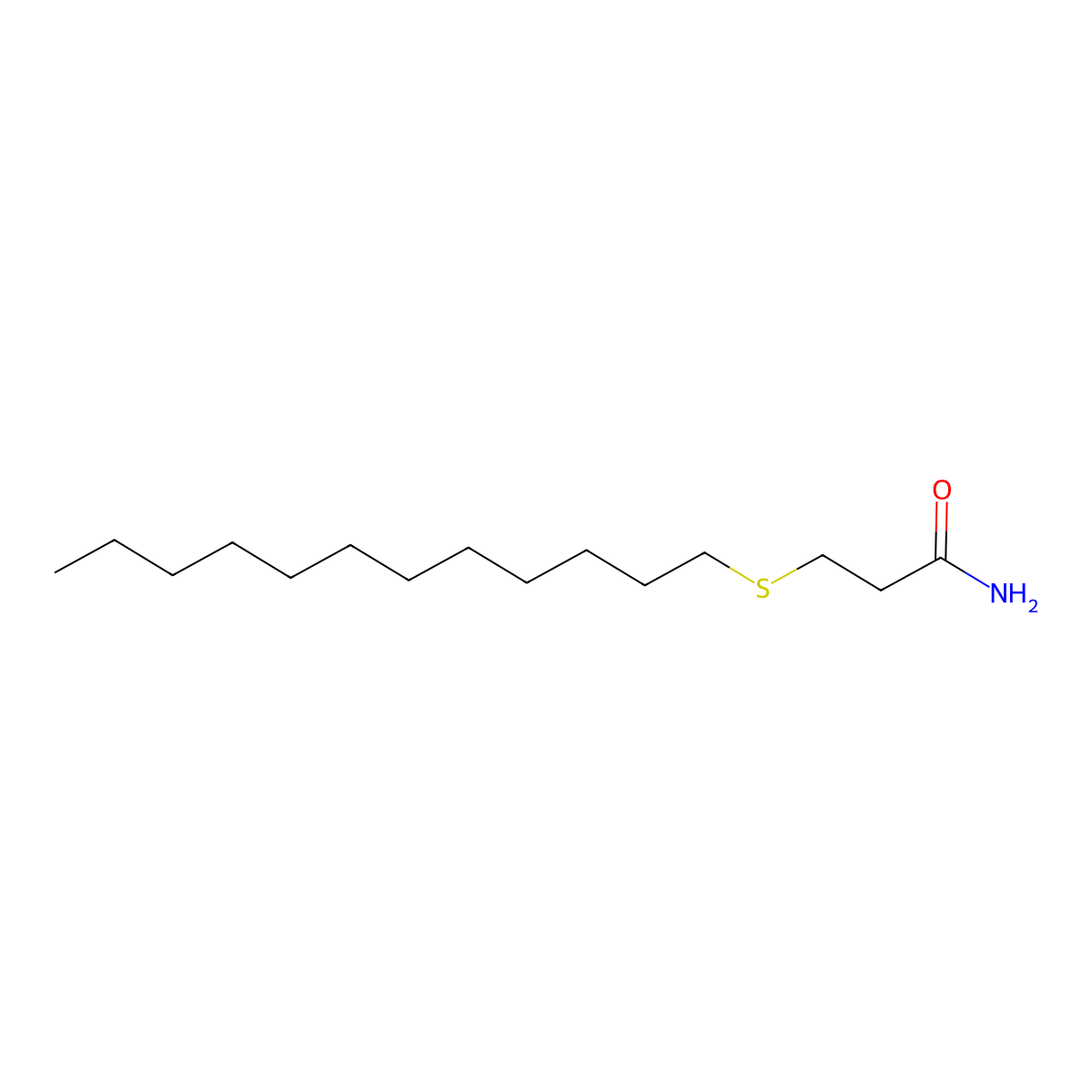 Propanamide, 3-(dodecylthio)- molecular structure, CAS 21790-36-3