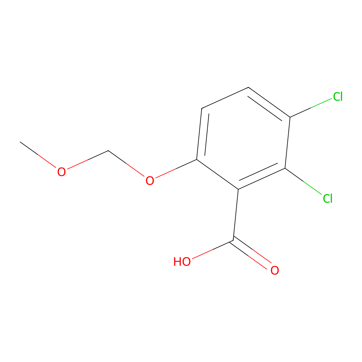 2,3-Dichloro-6-(methoxymethoxy)benzoic acid molecular structure, CAS 2179038-27-6