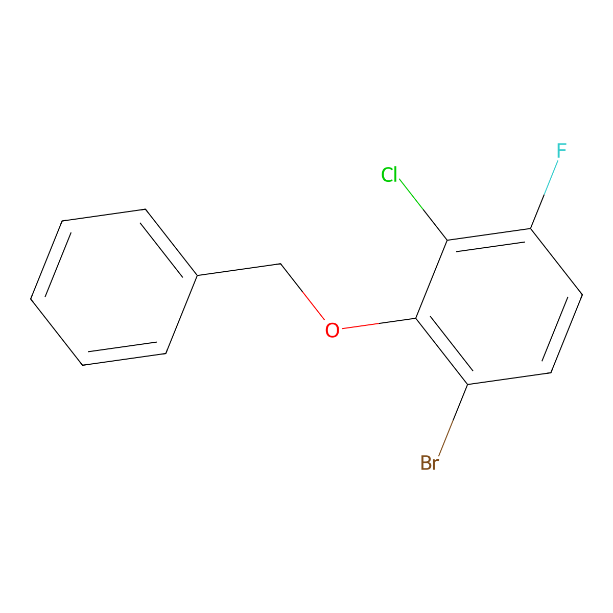 2-(Benzyloxy)-1-bromo-3chloro-4-fluorobenzene molecular structure, CAS 2179038-30-1