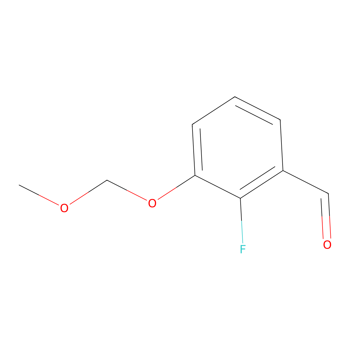 2-Fluoro-3-(methoxymethoxy)benzaldehyde molecular structure, CAS 2179038-33-4
