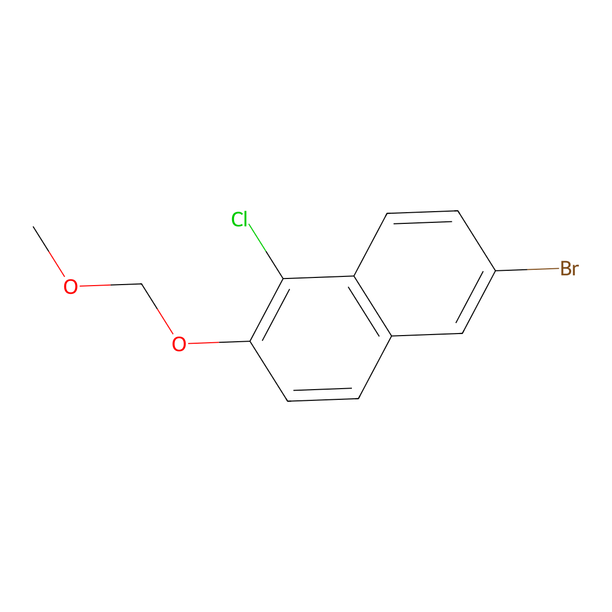 6-Bromo-1-chloro-2-(methoxymethoxy)naphthalene molecular structure, CAS 2179038-41-4