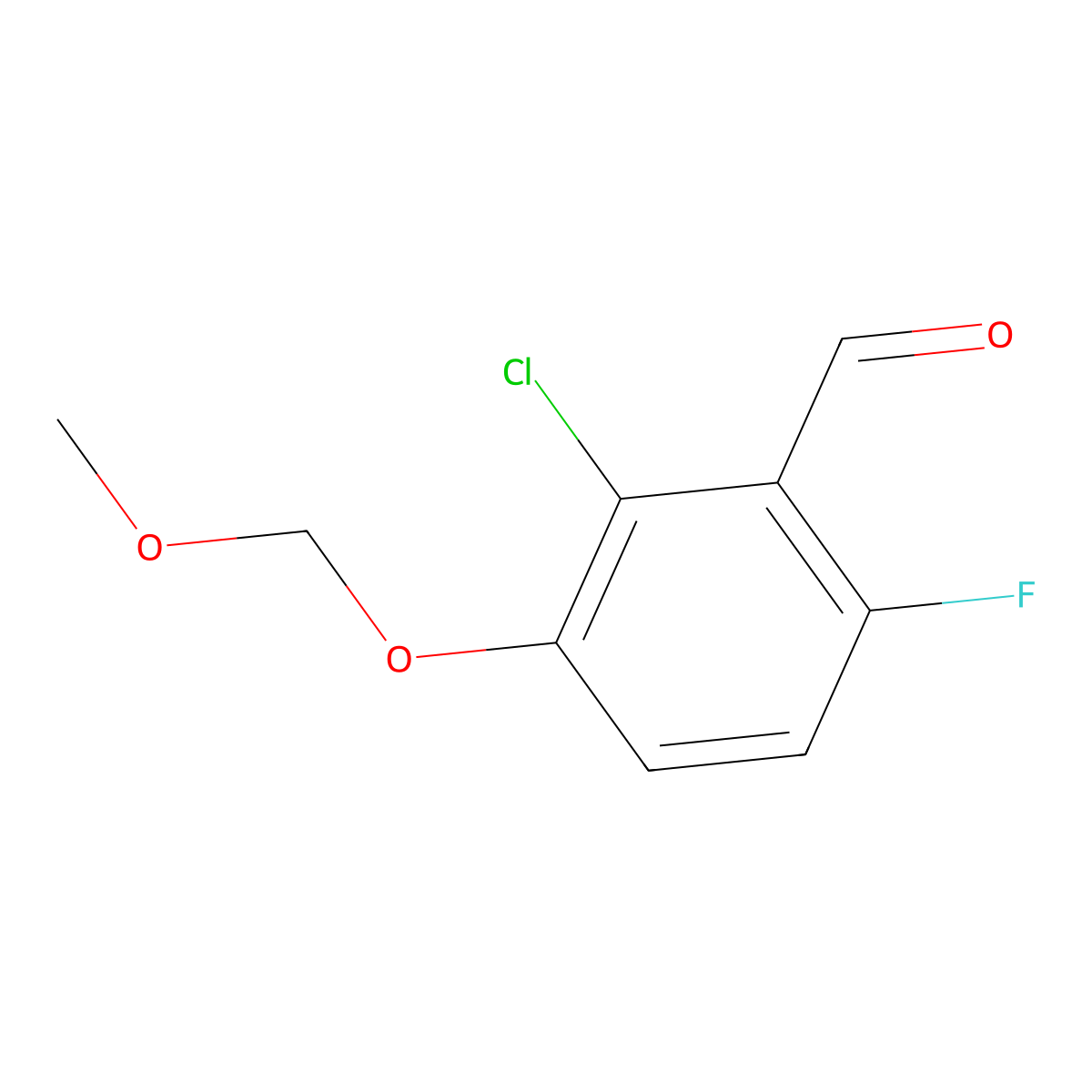 6-Fluoro-2-Chloro-3-(methoxymethoxy)benzaldehyde molecular structure, CAS 2179038-43-6