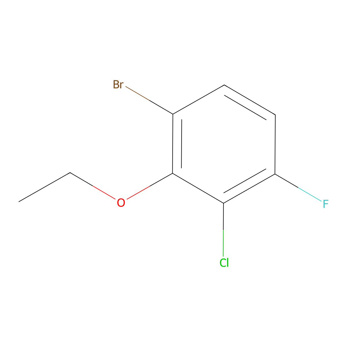 1-Bromo-3-chloro-2-ethoxy-4-fluorobenzene molecular structure, CAS 2179038-46-9