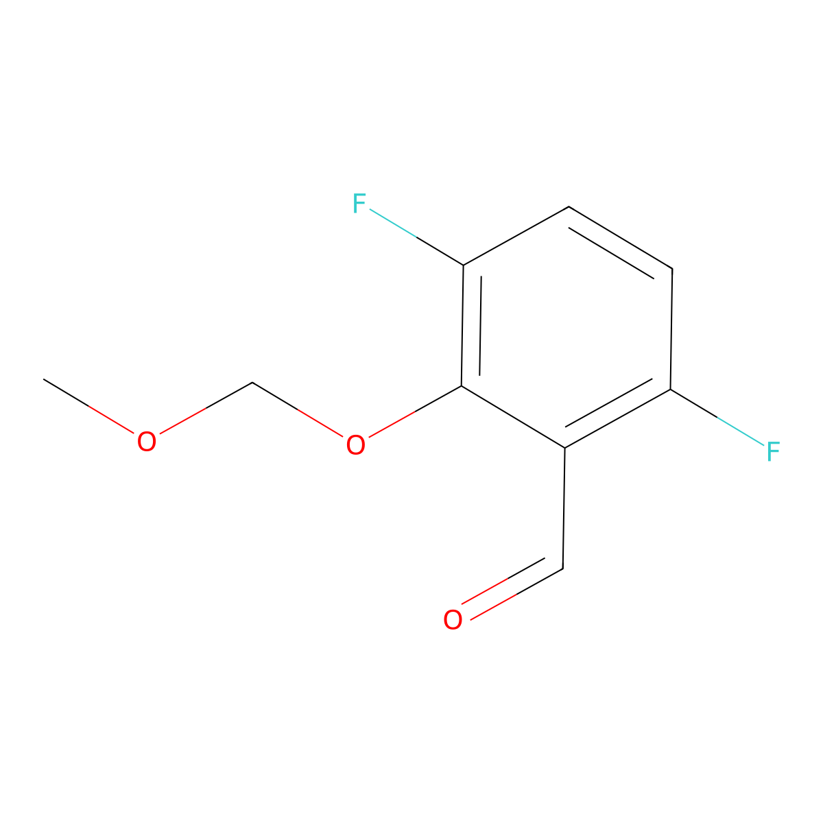 3,6-Difluoro-2-(methoxymethoxy)benzaldehyde molecular structure, CAS 2179038-49-2