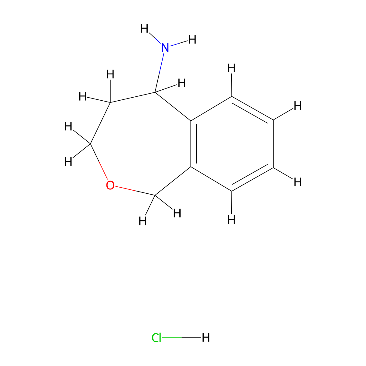 1,3,4,5-Tetrahydro-2-benzoxepin-5-amine;hydrochloride molecular structure, CAS 2179084-11-6