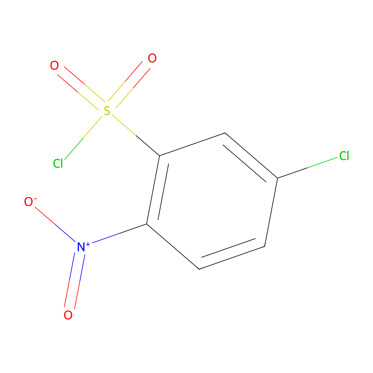 5-Chloro-2-nitrobenzene-1-sulfonyl chloride molecular structure, CAS 21792-87-0