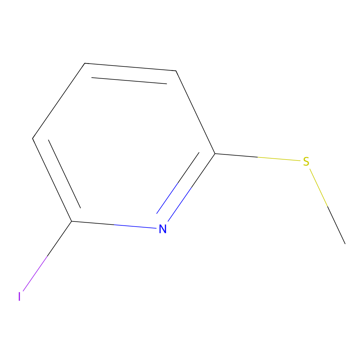 2-Iodo-6-(methylthio)pyridine molecular structure, CAS 2179278-03-4