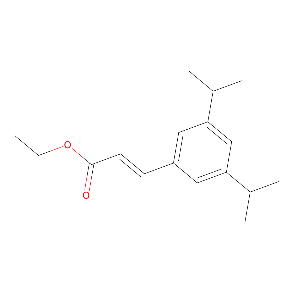 Ethyl 3-(3,5-bis(1-methylethyl)phenyl)acrylate molecular structure, CAS 2179319-51-6