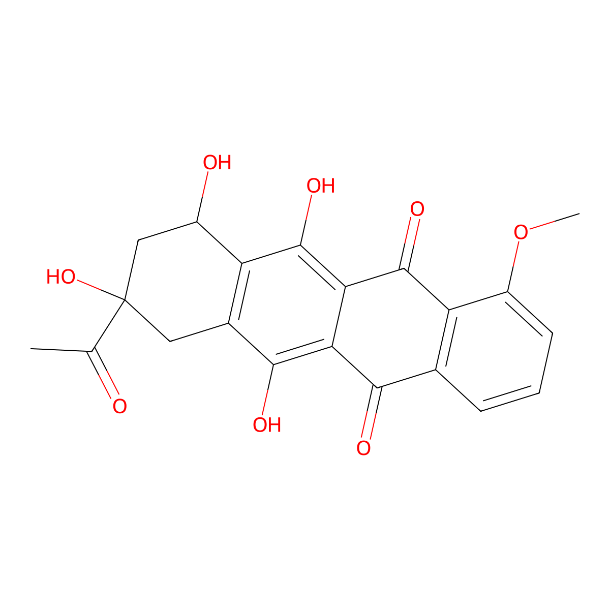 (+)-Daunomycinone molecular structure, CAS 21794-55-8