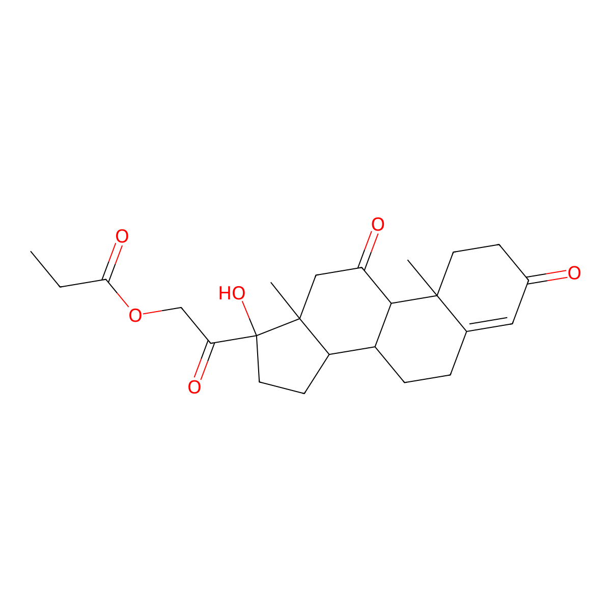Cortisone 21-Propionate molecular structure, CAS 21795-16-4