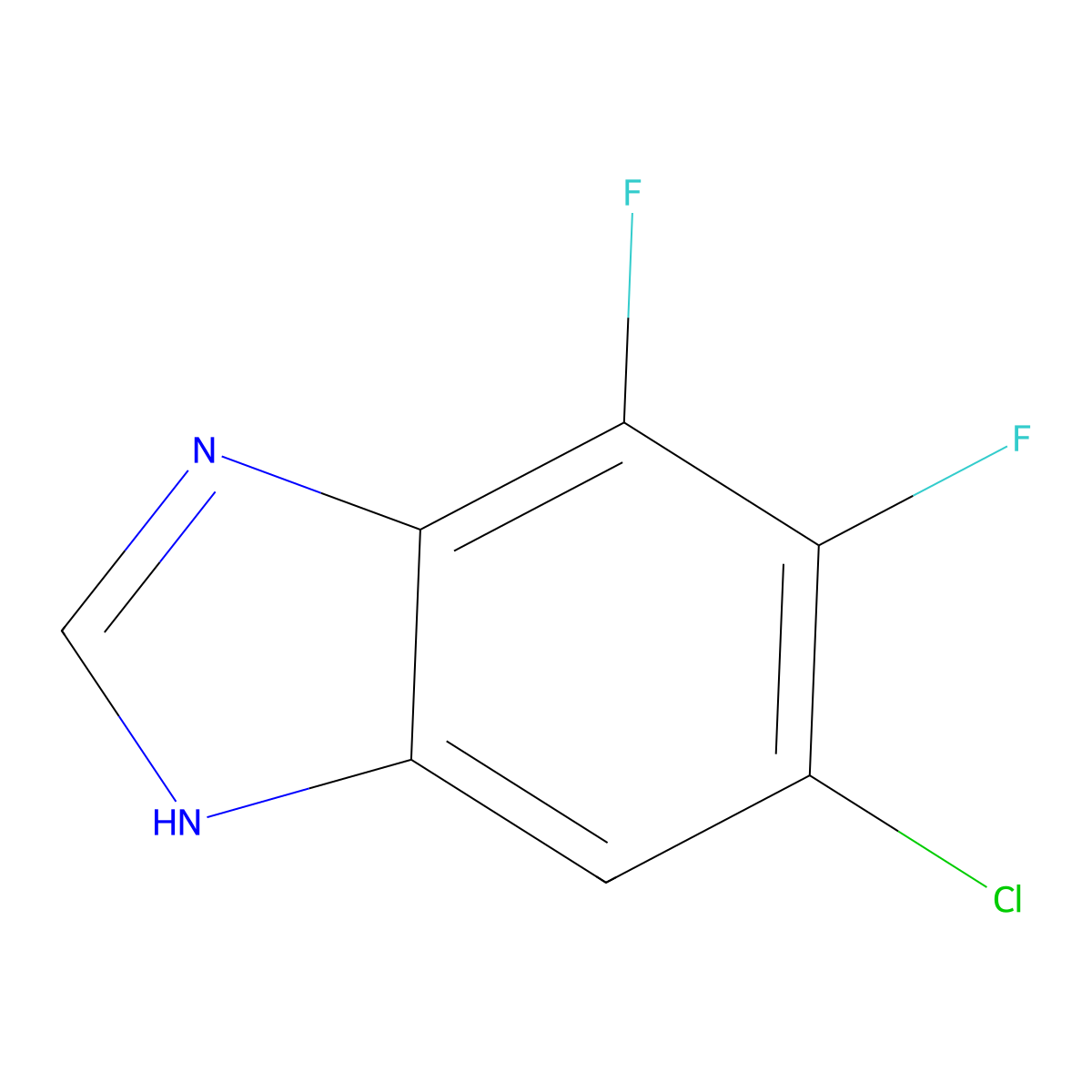 6-Chloro-4,5-difluoro-3H-1,3-benzodiazole molecular structure, CAS 217951-45-6