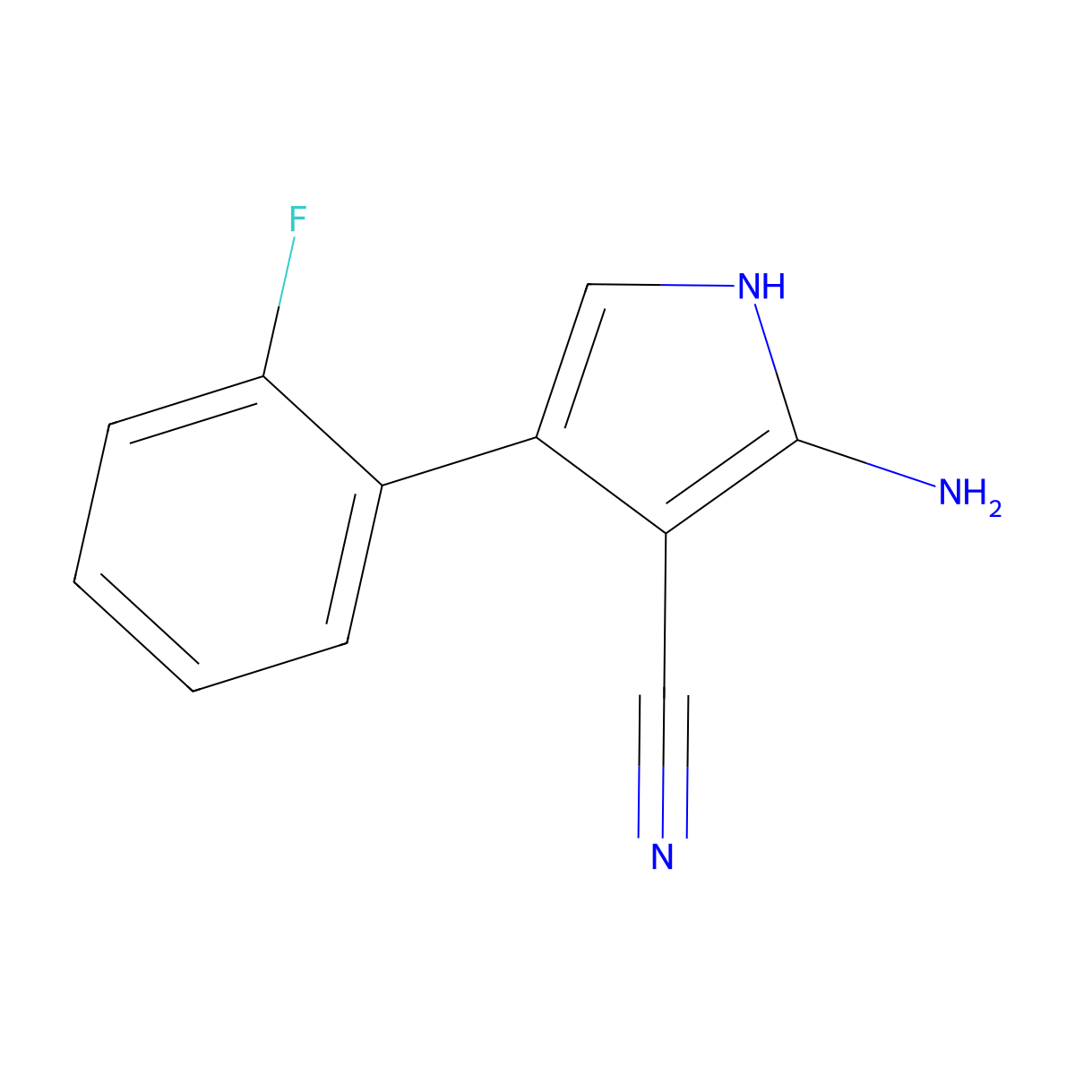 2-Amino-4-(2-fluorophenyl)-1h-pyrrole-3-carbonitrile molecular structure, CAS 217954-87-5