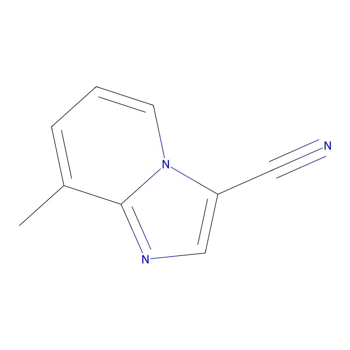 Imidazo(1,2-a)pyridine-3-carbonitrile, 7-methyl- molecular structure, CAS 21797-99-9