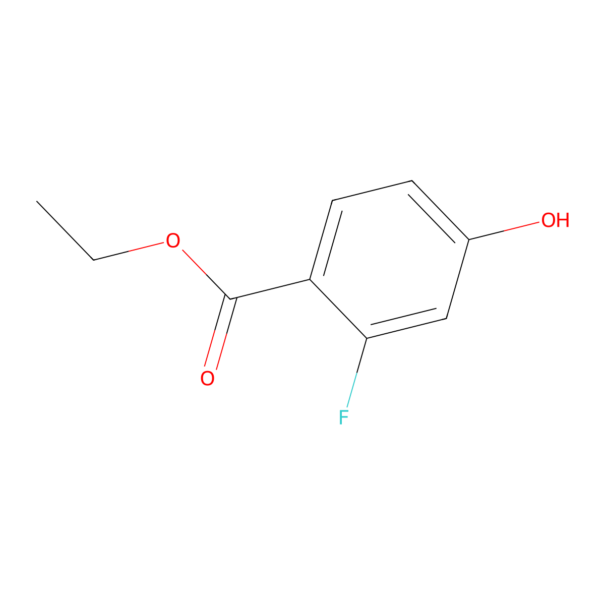 Ethyl 2-fluoro-4-hydroxybenzoate molecular structure, CAS 217978-01-3