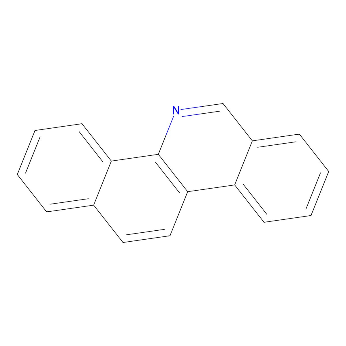 Benzo(c)phenanthridine molecular structure, CAS 218-38-2