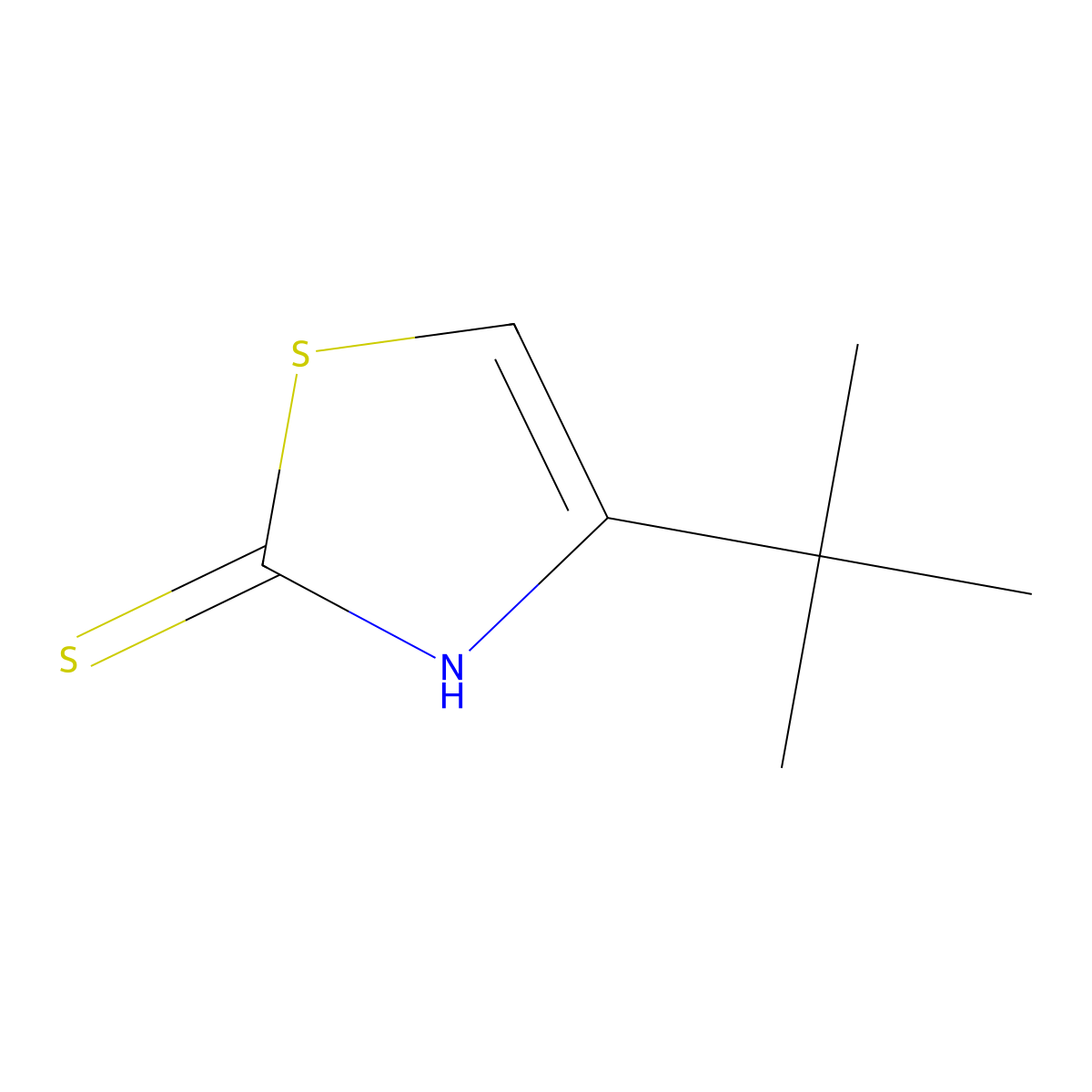 4-Tert-butylthiazole-2-thiol molecular structure, CAS 2180-05-4