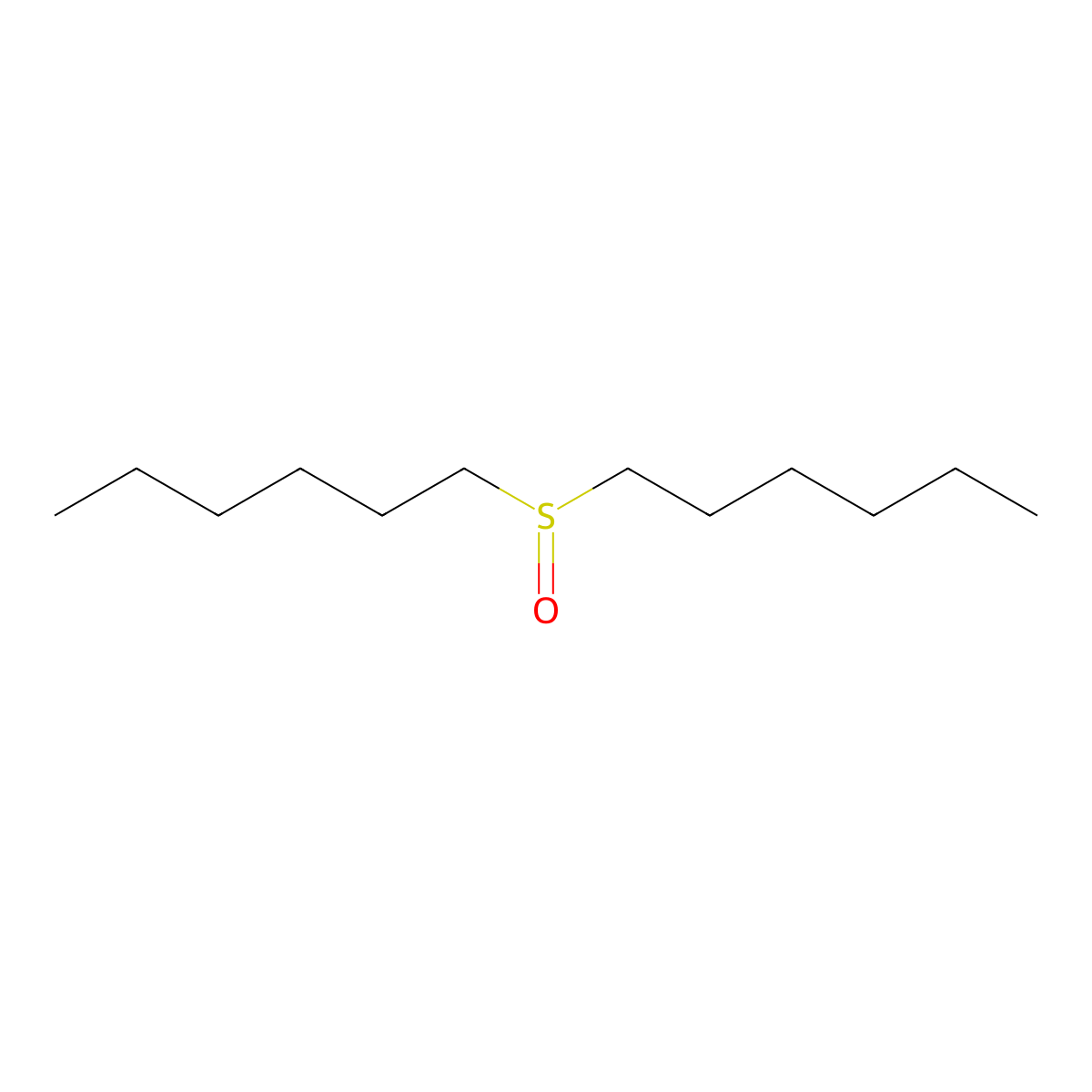 Hexyl sulfoxide molecular structure, CAS 2180-20-3