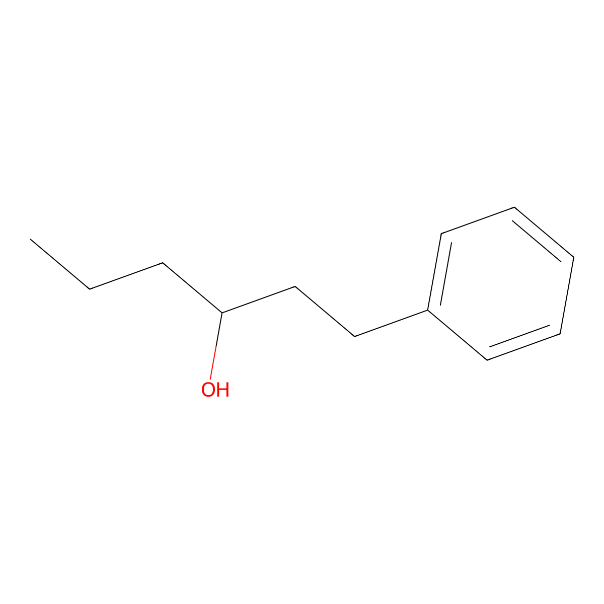 1-Phenylhexan-3-ol molecular structure, CAS 2180-43-0