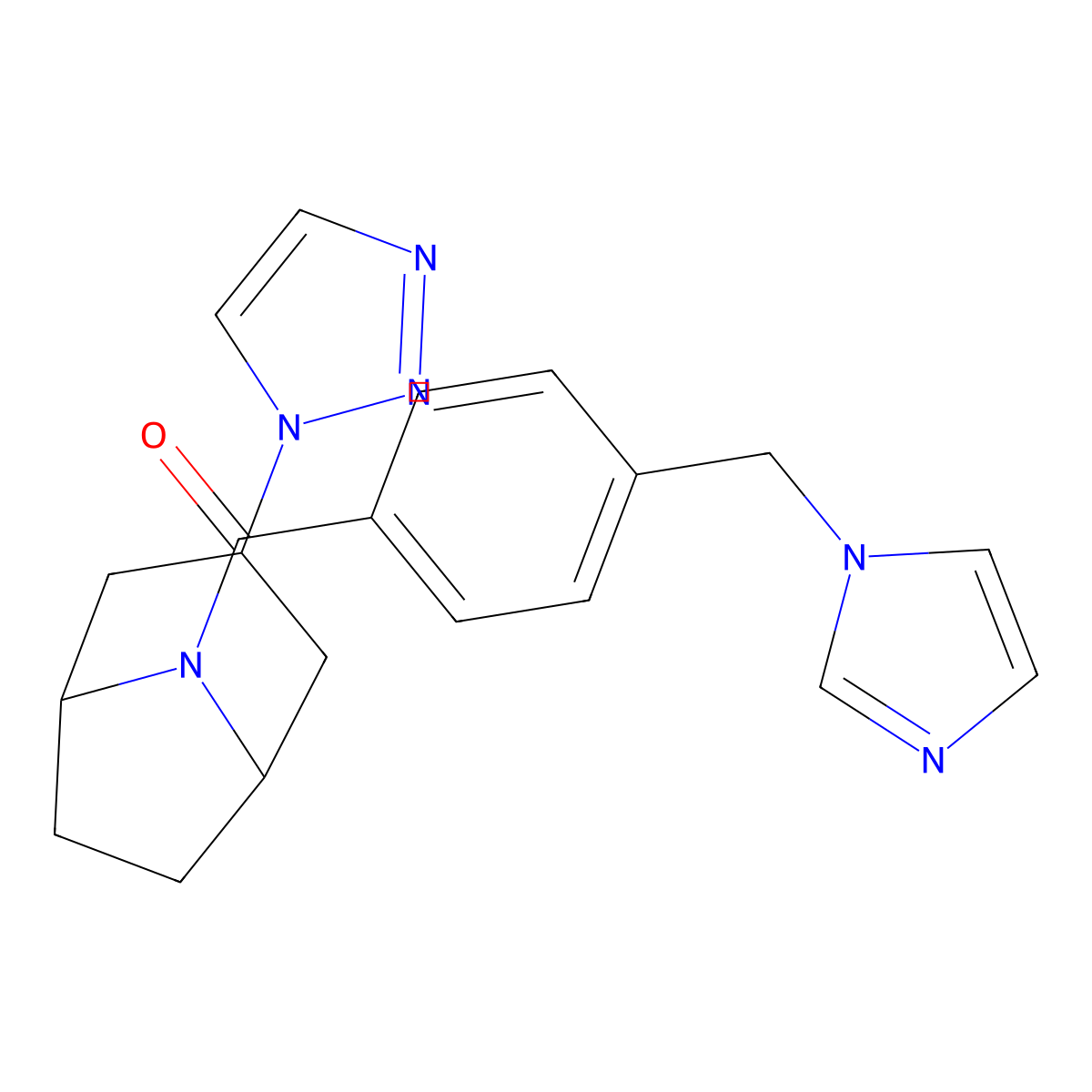 8-{4-[(1H-imidazol-1-yl)methyl]benzoyl}-3-(1H-1,2,3-triazol-1-yl)-8-azabicyclo[3.2.1]octane molecular structure, CAS 2180010-26-6