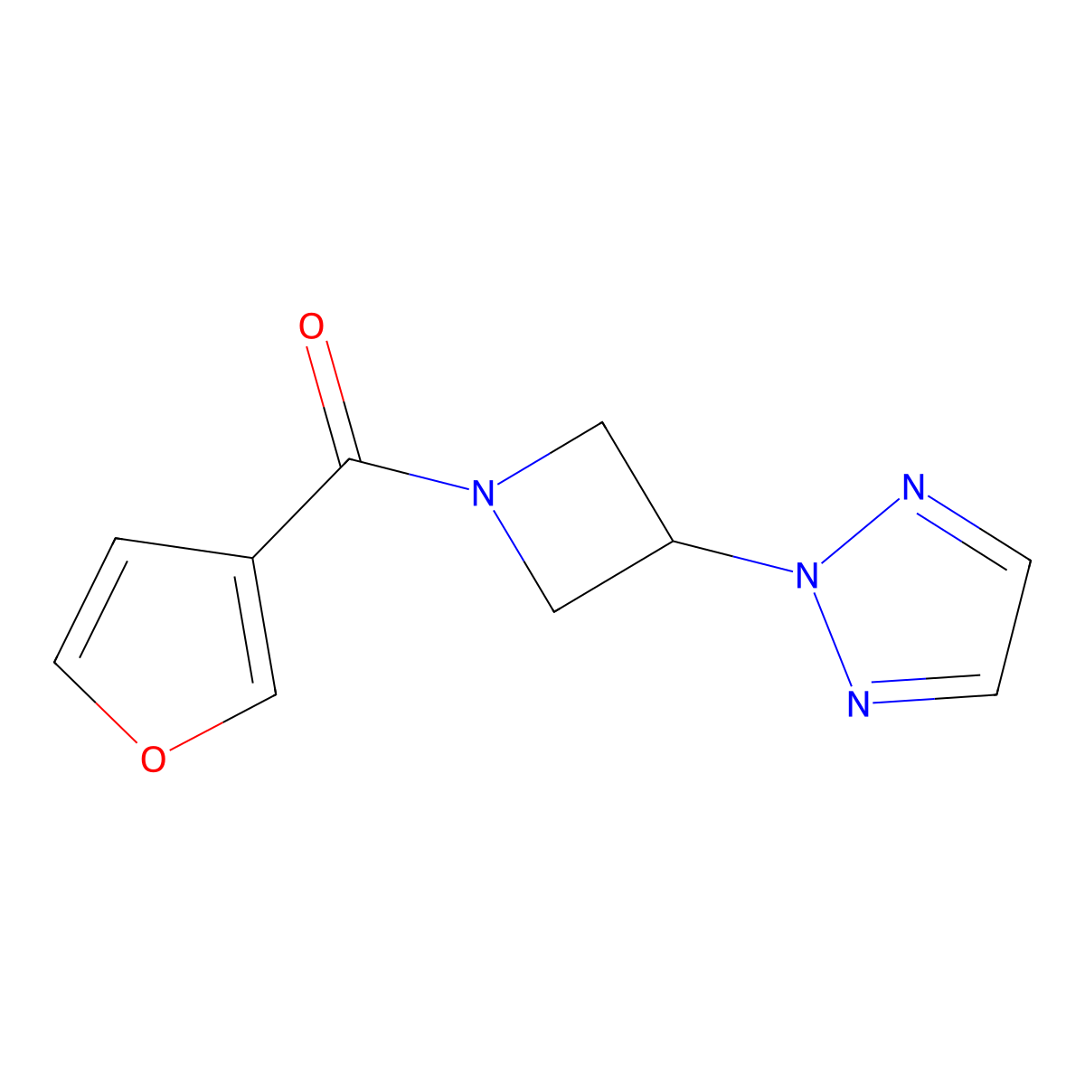 2-[1-(furan-3-carbonyl)azetidin-3-yl]-2H-1,2,3-triazole molecular structure, CAS 2180010-59-5