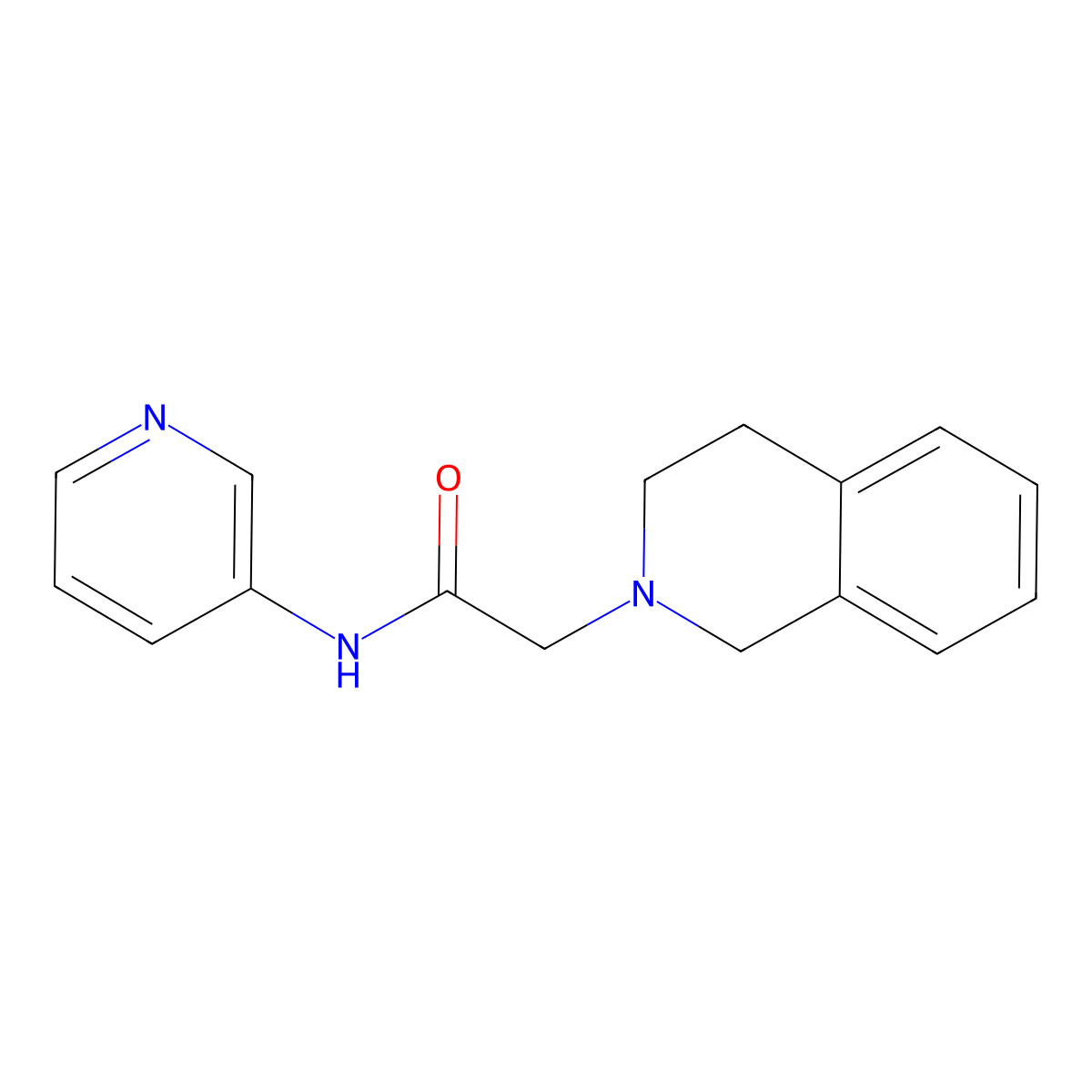 2-(3,4-dihydroisoquinolin-2(1H)-yl)-N-(pyridin-3-yl)acetamide molecular structure, CAS 2180010-83-5