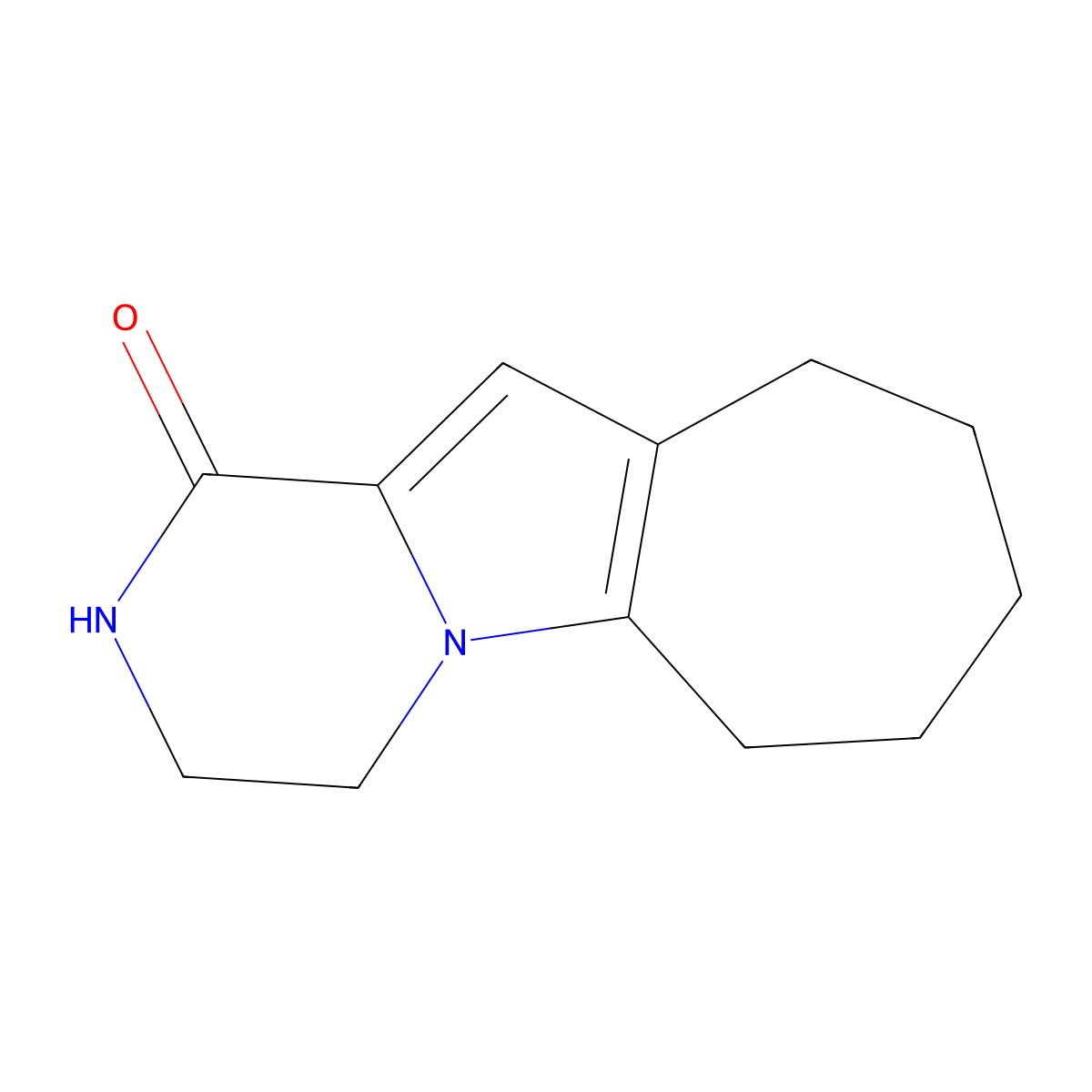 2,3,4,6,7,8,9,10-Octahydro-1H-cyclohepta[4,5]pyrrolo[1,2-a]pyrazin-1-one molecular structure, CAS 2180068-05-5