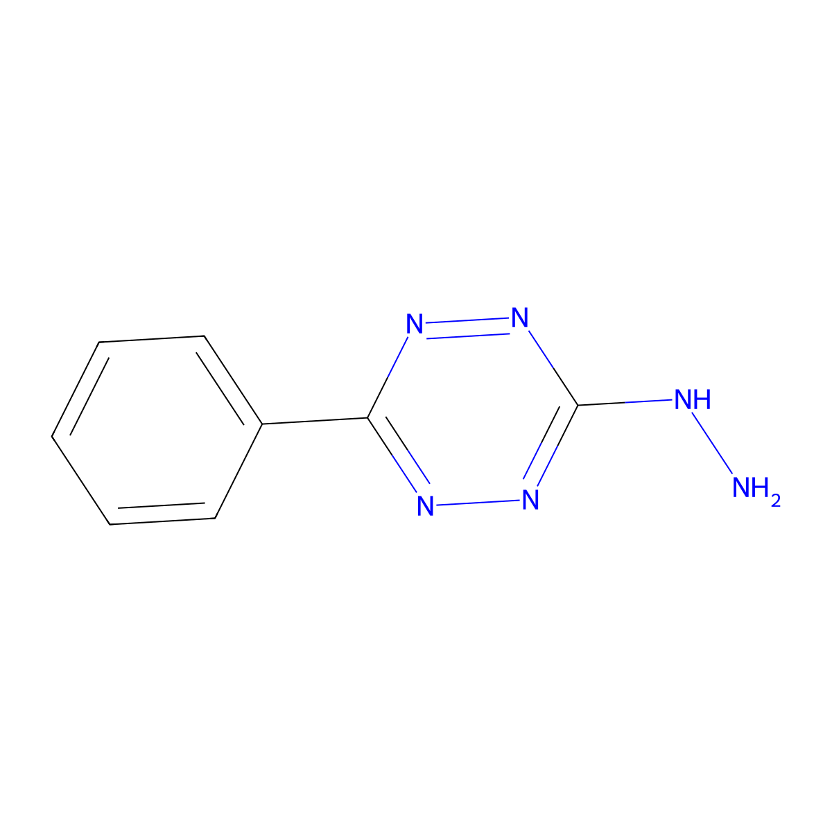 3-Hydrazinyl-6-phenyl-1,2,4,5-tetrazine molecular structure, CAS 21801-14-9