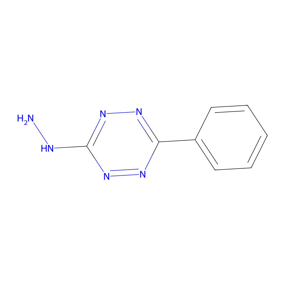 3-Hydrazinyl-6-phenyl-1,2,4,5-tetrazine molecular structure, CAS 21801-14-9