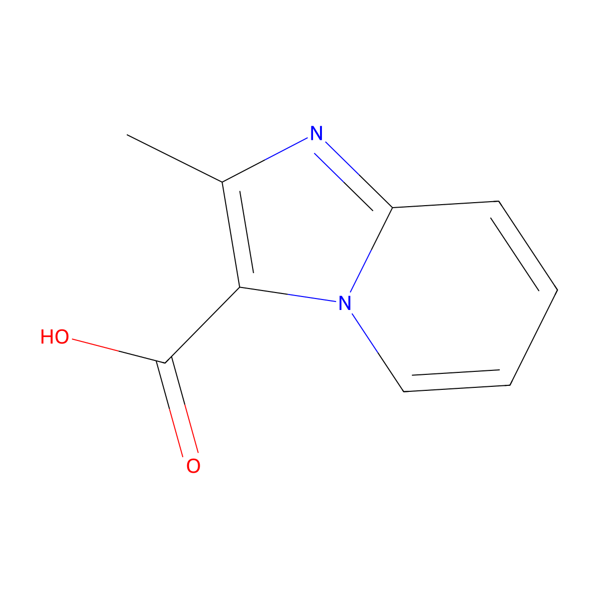2-Methylimidazo(1,2-a)pyridine-3-carboxylic acid molecular structure, CAS 21801-79-6