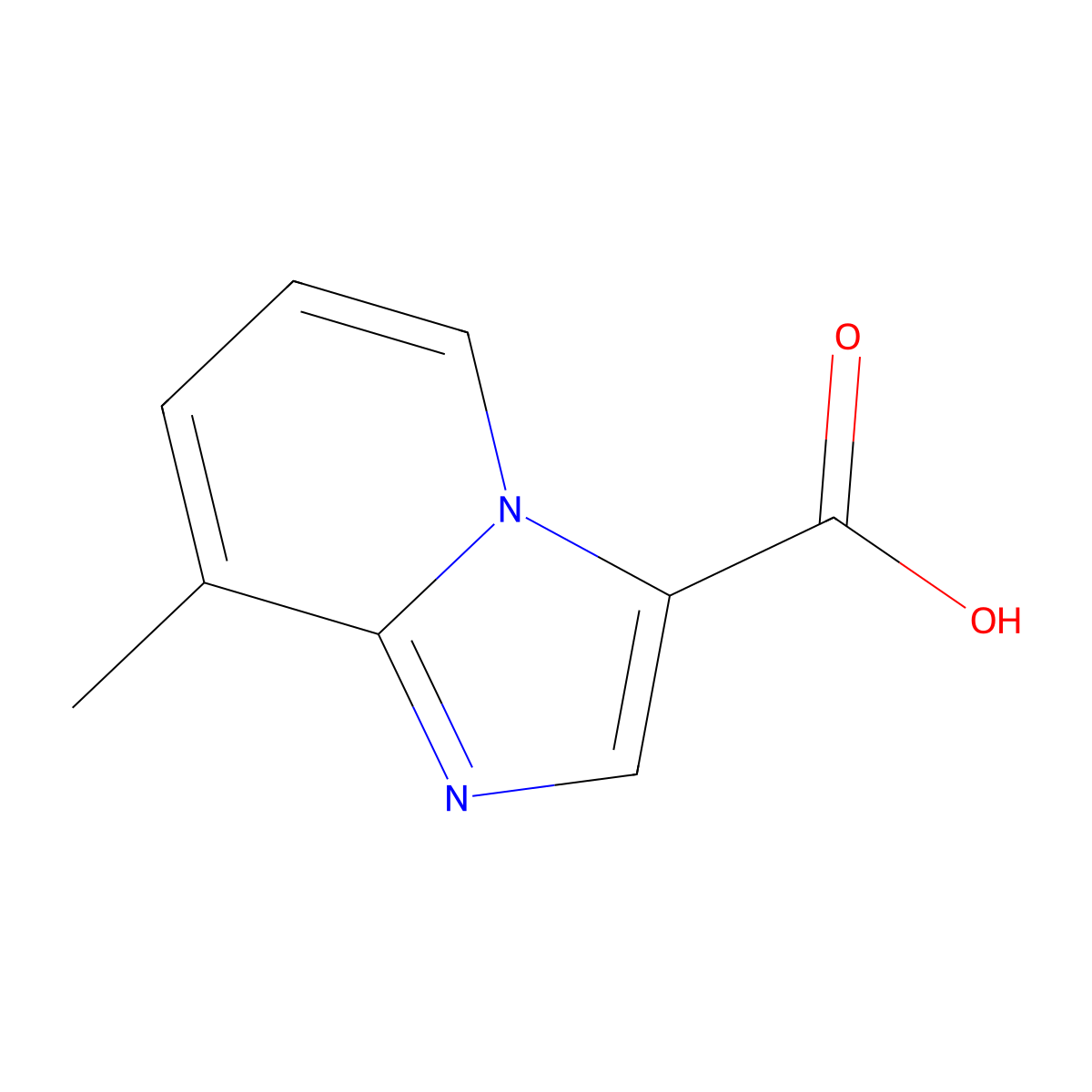 Imidazo(1,2-a)pyridine-3-carboxylic acid, 7-methyl- molecular structure, CAS 21801-80-9