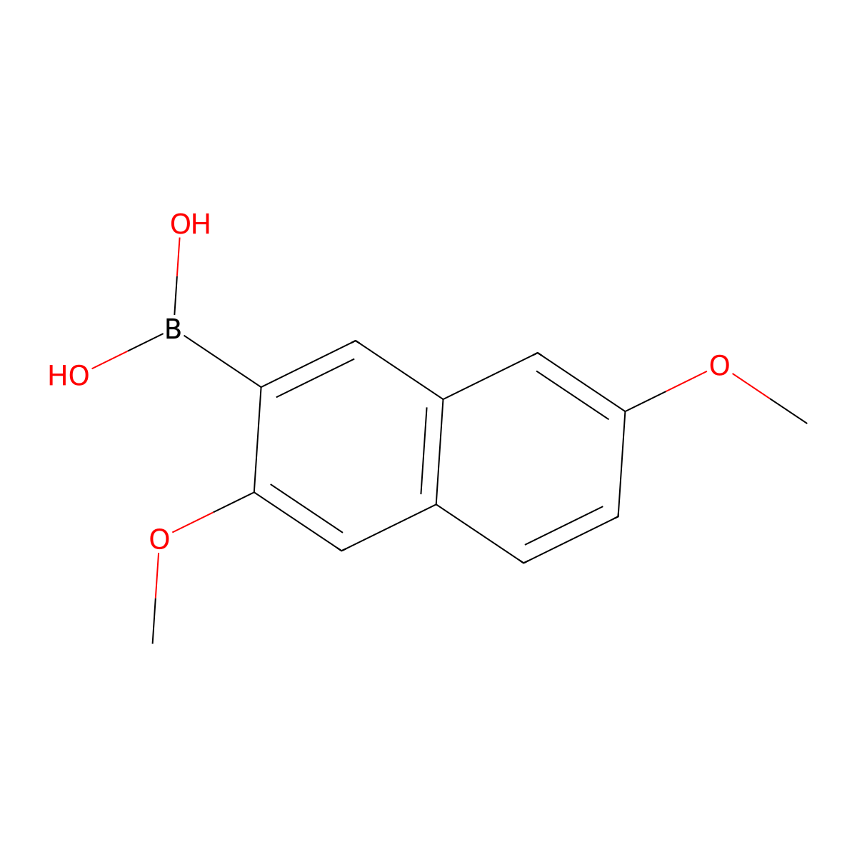 (3,7-Dimethoxynaphthalen-2-yl)boronic acid molecular structure, CAS 2180120-81-2