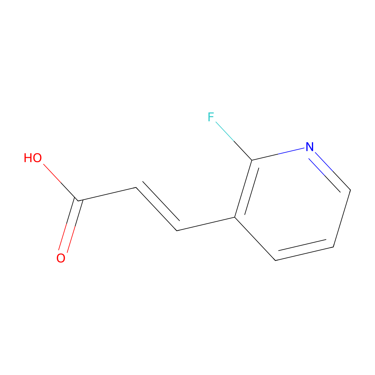 3-(2-Fluoropyridin-3-yl)prop-2-enoic acid molecular structure, CAS 2180145-76-8