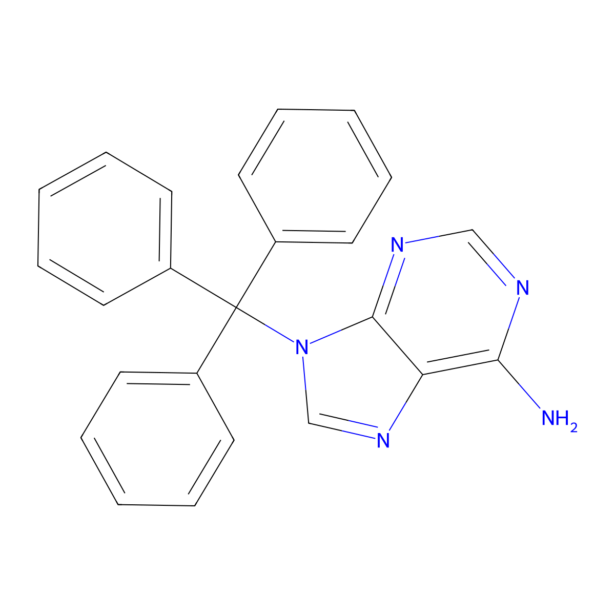 9-Trityladenine molecular structure, CAS 21802-46-0