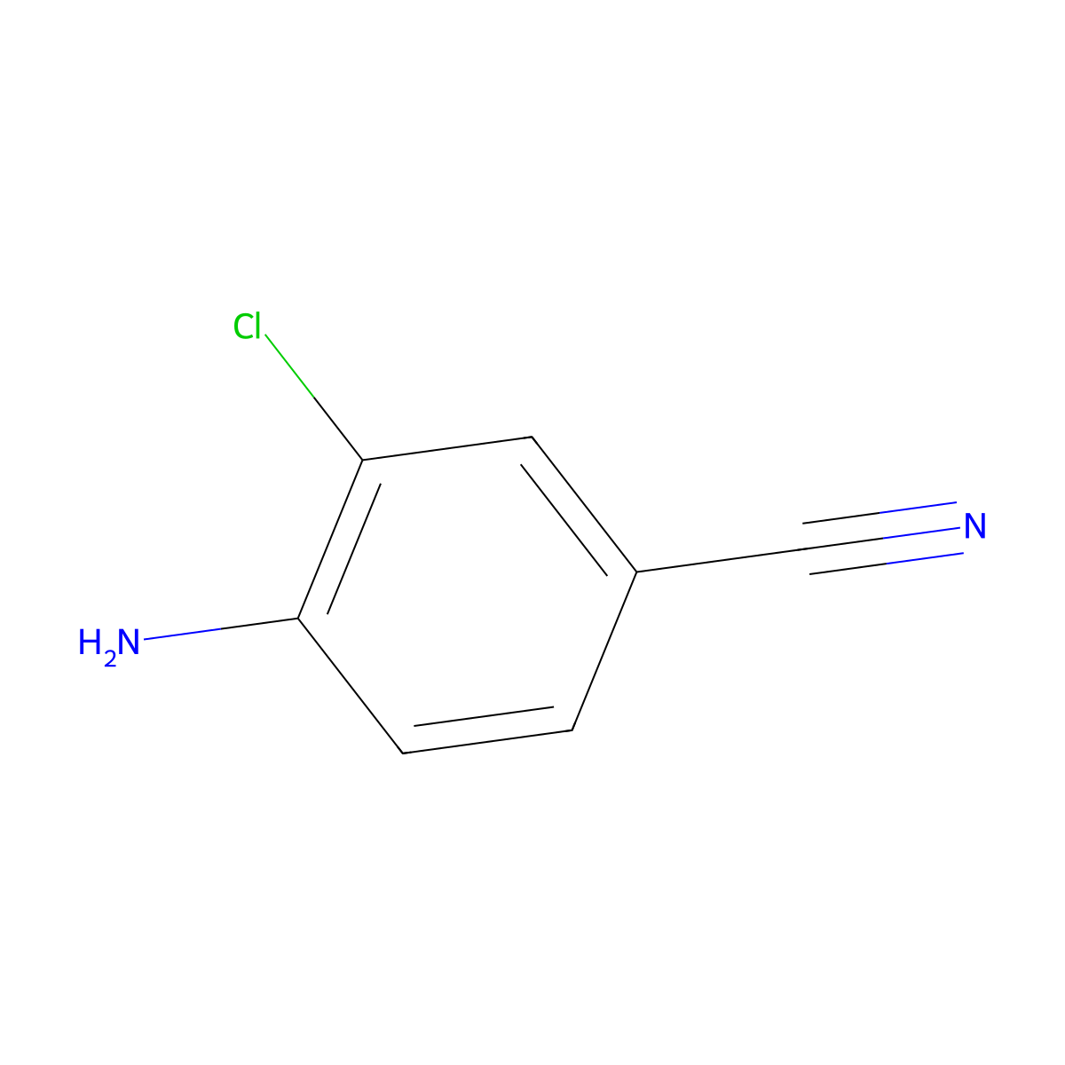 4-Amino-3-chlorobenzonitrile molecular structure, CAS 21803-75-8