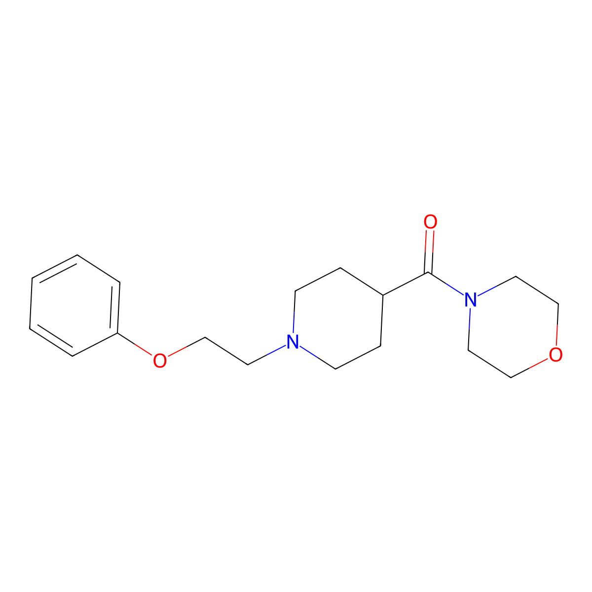4-[1-(2-Phenoxyethyl)piperidine-4-carbonyl]morpholine molecular structure, CAS 2180454-13-9