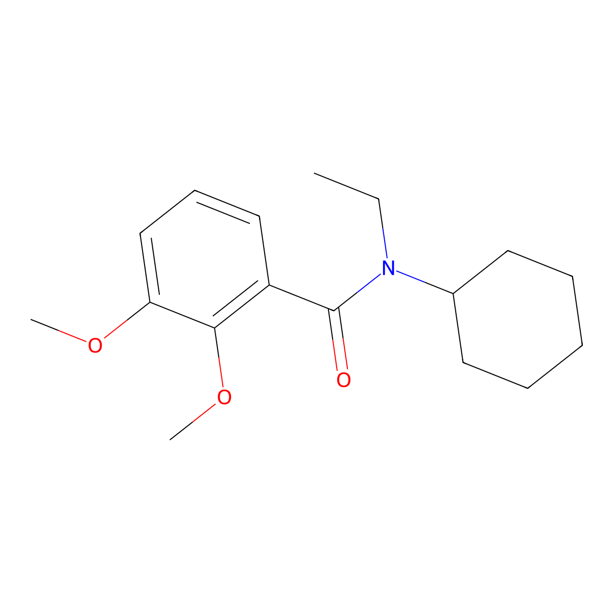 N-Cyclohexyl-N-ethyl-2,3-dimethoxybenzamide molecular structure, CAS 2180584-90-9