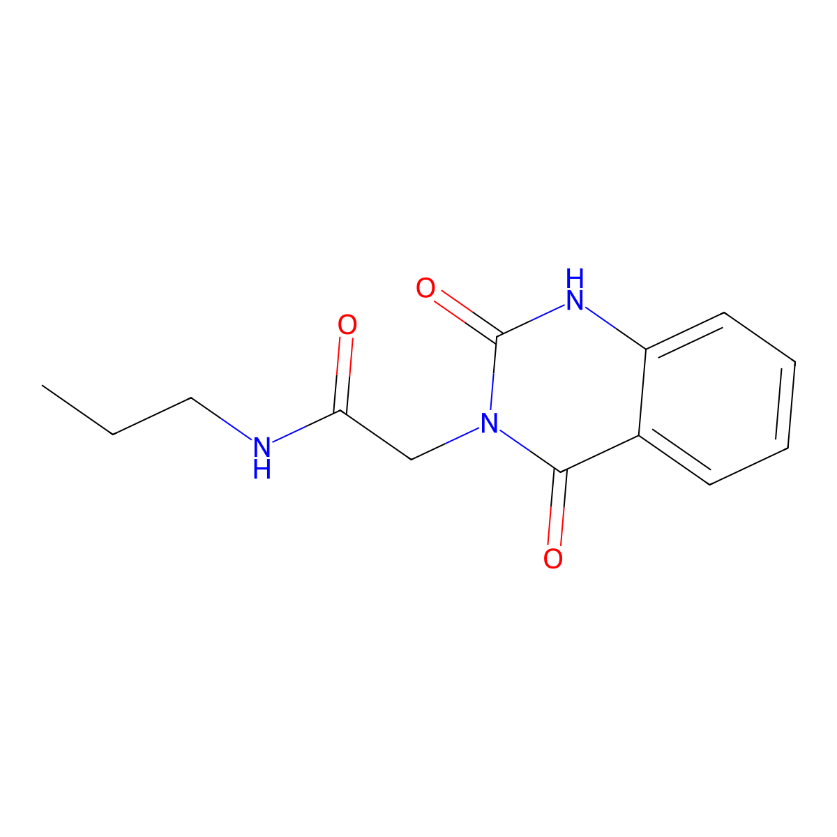 2-(2,4-dioxo-1,2,3,4-tetrahydroquinazolin-3-yl)-N-propylacetamide molecular structure, CAS 2180656-90-8