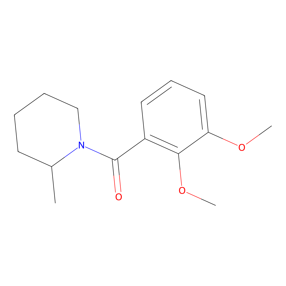 (2,3-Dimethoxyphenyl)(2-methyl-1-piperidinyl)methanone molecular structure, CAS 2180705-20-6