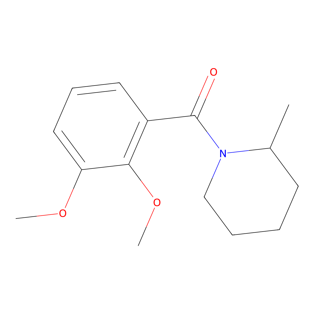 (2,3-Dimethoxyphenyl)(2-methyl-1-piperidinyl)methanone molecular structure, CAS 2180705-20-6