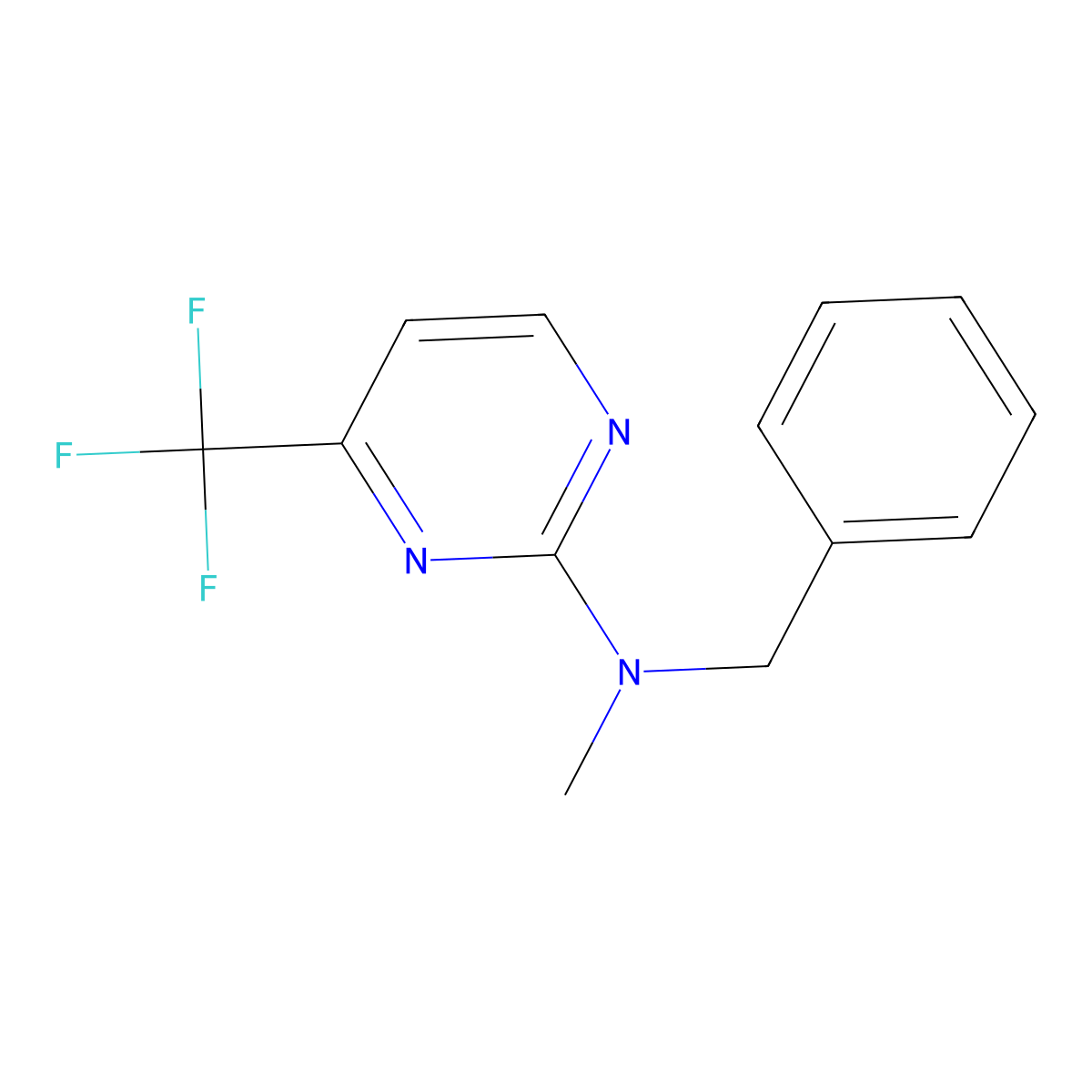 N-benzyl-N-methyl-4-(trifluoromethyl)pyrimidin-2-amine molecular structure, CAS 2180741-17-5