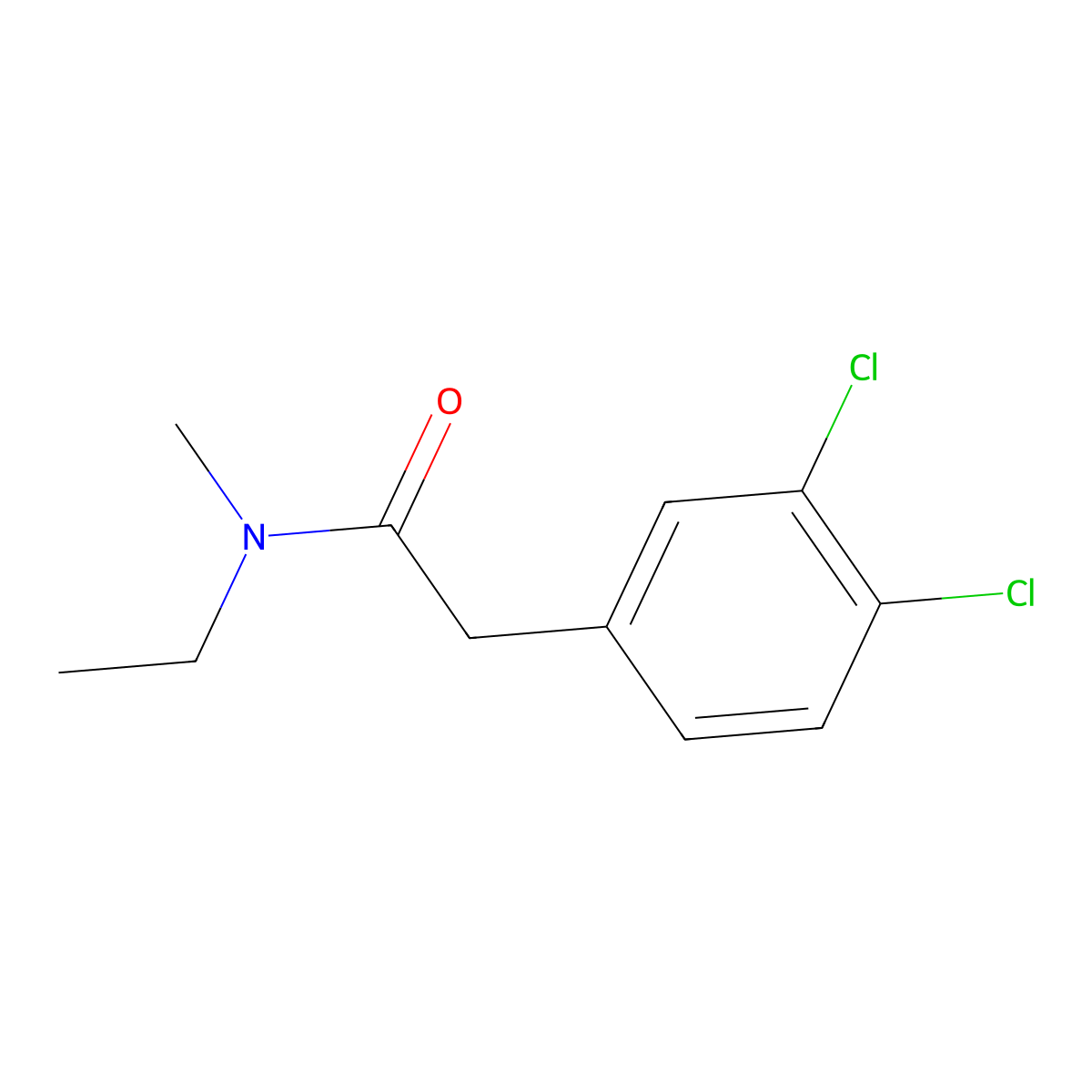3,4-Dichloro-N-ethyl-N-methylbenzeneacetamide molecular structure, CAS 2180771-14-4
