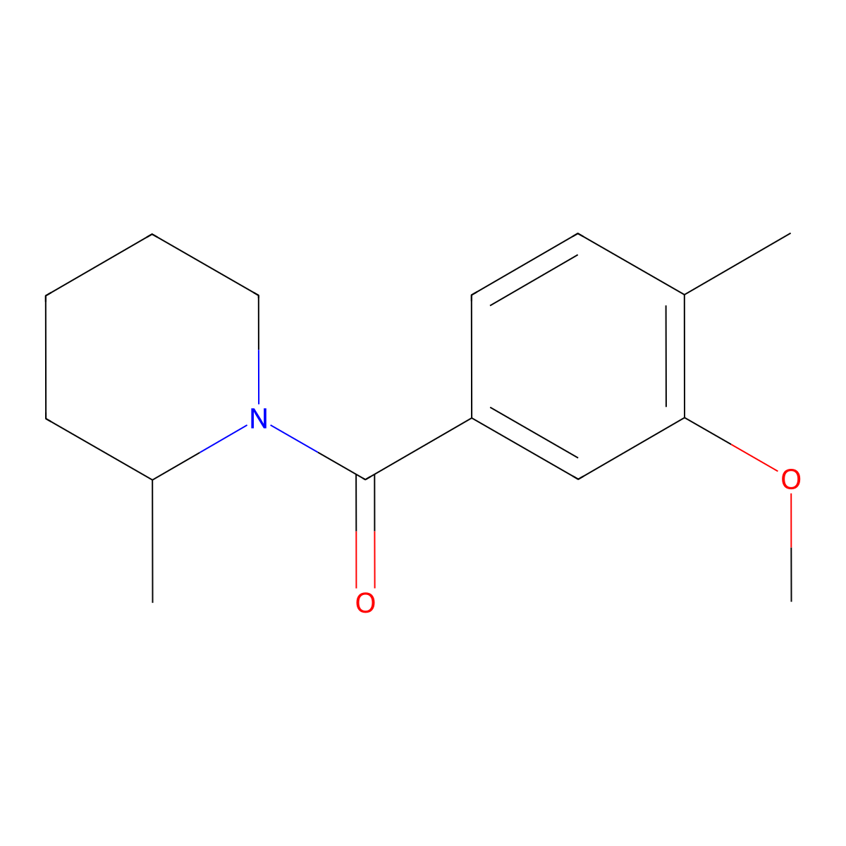 (3-Methoxy-4-methylphenyl)(2-methyl-1-piperidinyl)methanone molecular structure, CAS 2180793-96-6