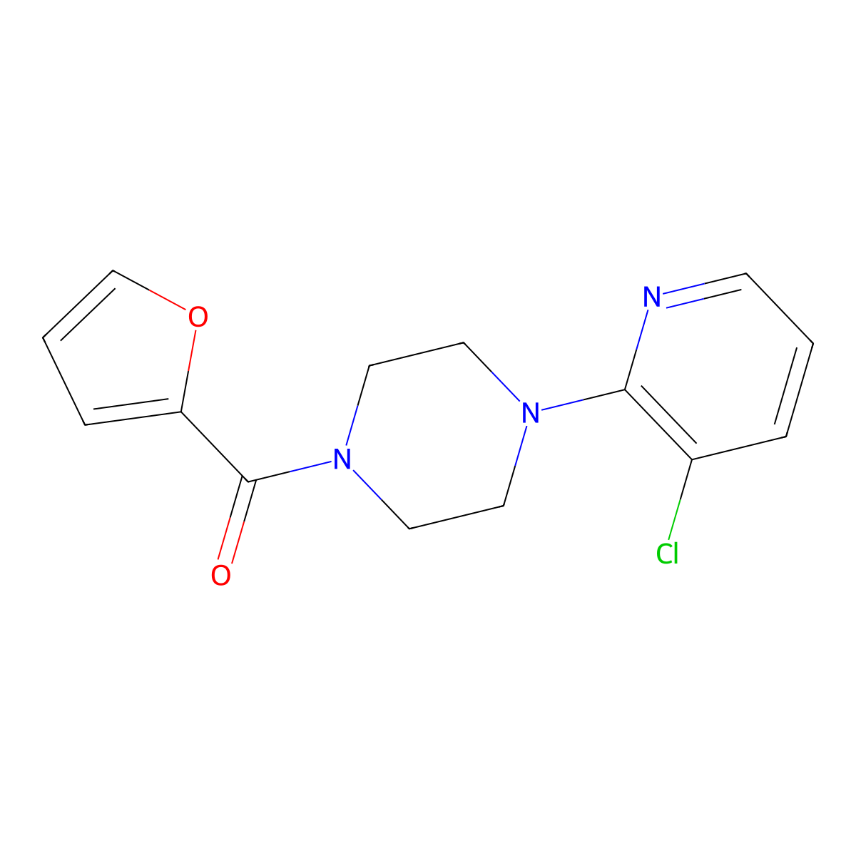 1-(3-Chloropyridin-2-yl)-4-(furan-2-carbonyl)piperazine molecular structure, CAS 2180858-70-0