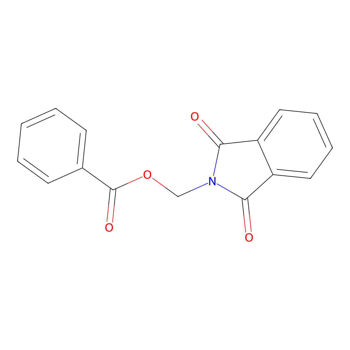 (1,3-dioxo-1,3-dihydro-2H-isoindol-2-yl)methyl benzoate molecular structure, CAS 21809-52-9