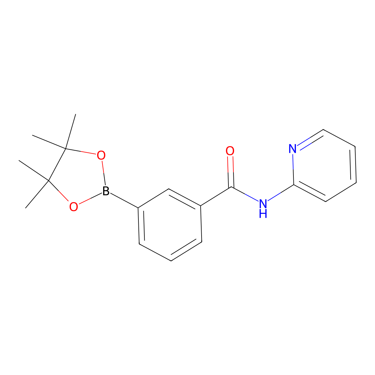 N-2-Pyridinyl-3-(4,4,5,5-tetramethyl-1,3,2-dioxaborolan-2-yl)benzamide molecular structure, CAS 2180911-29-7