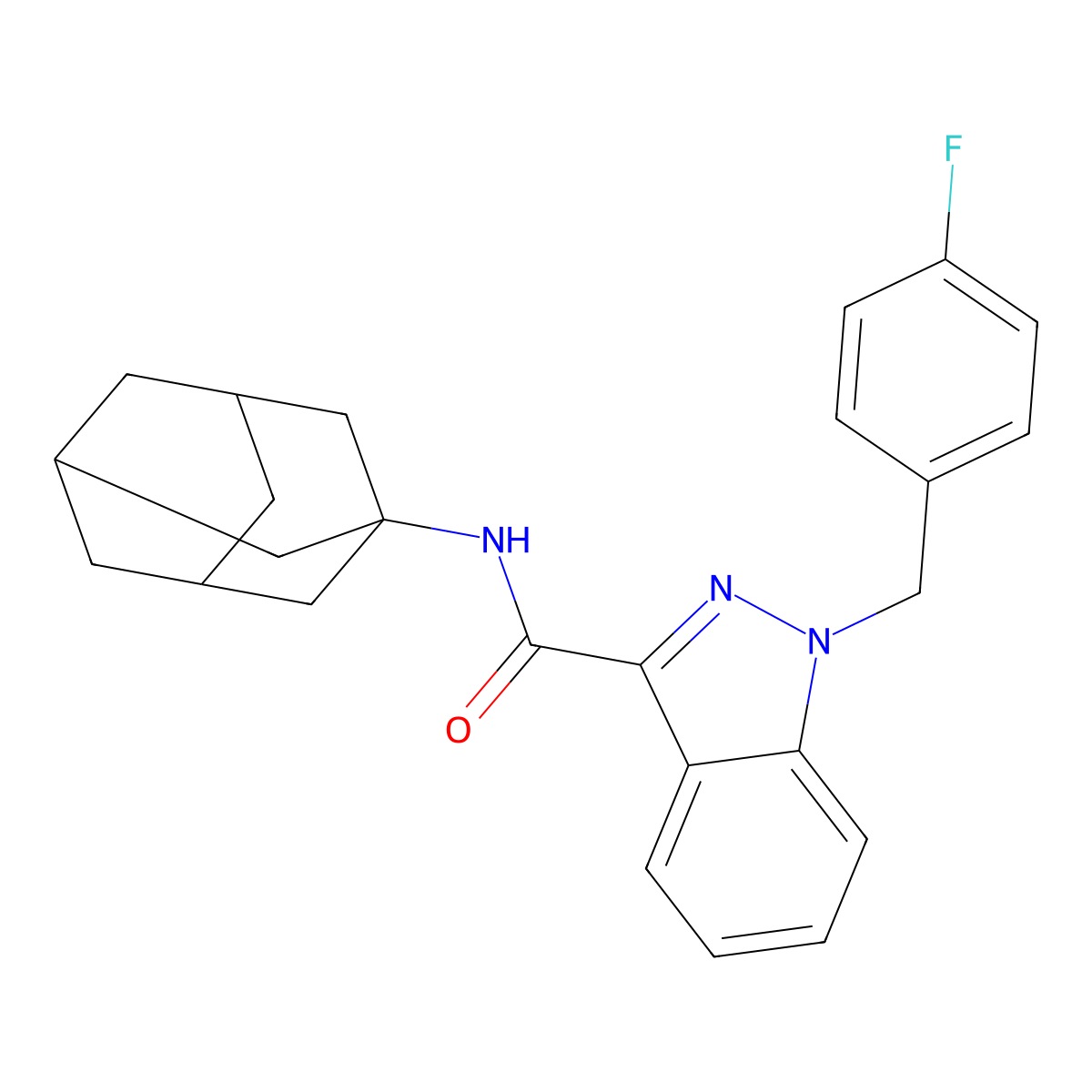 Fub-apinaca molecular structure, CAS 2180933-90-6