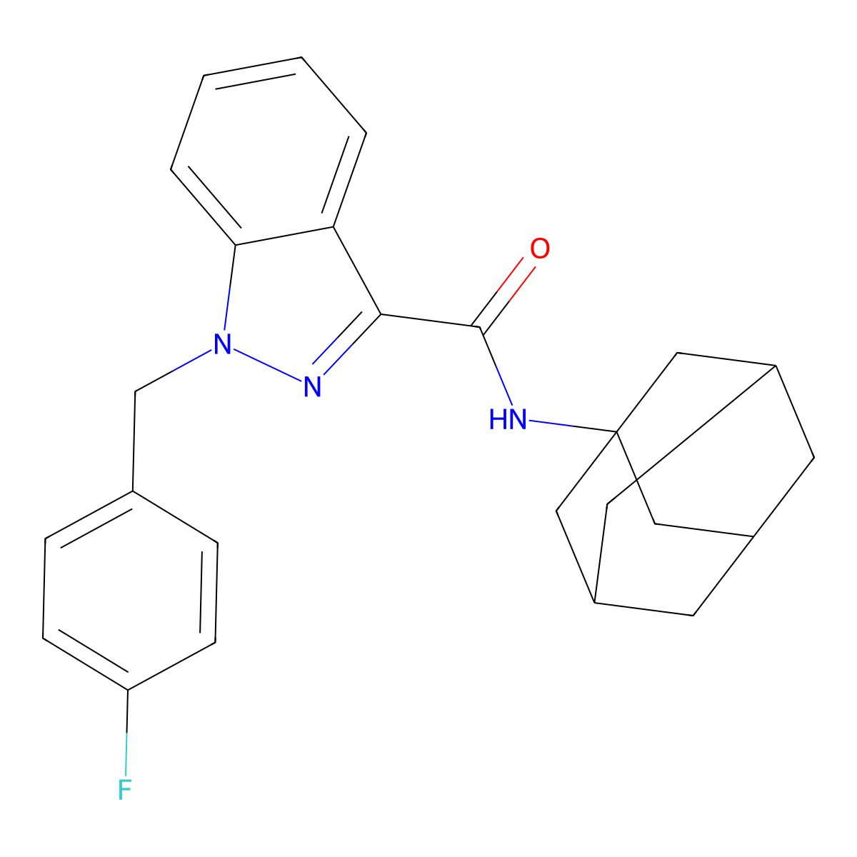 Fub-apinaca molecular structure, CAS 2180933-90-6