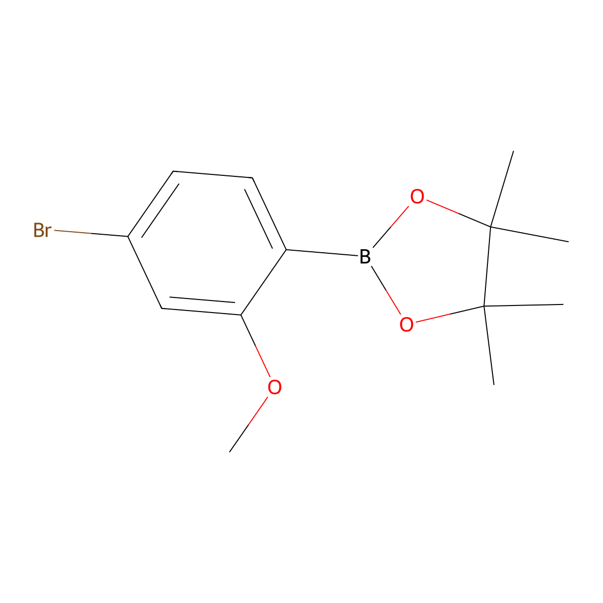 2-(4-Bromo-2-methoxyphenyl)-4,4,5,5-tetramethyl-1,3,2-dioxaborolane molecular structure, CAS 2180971-01-9