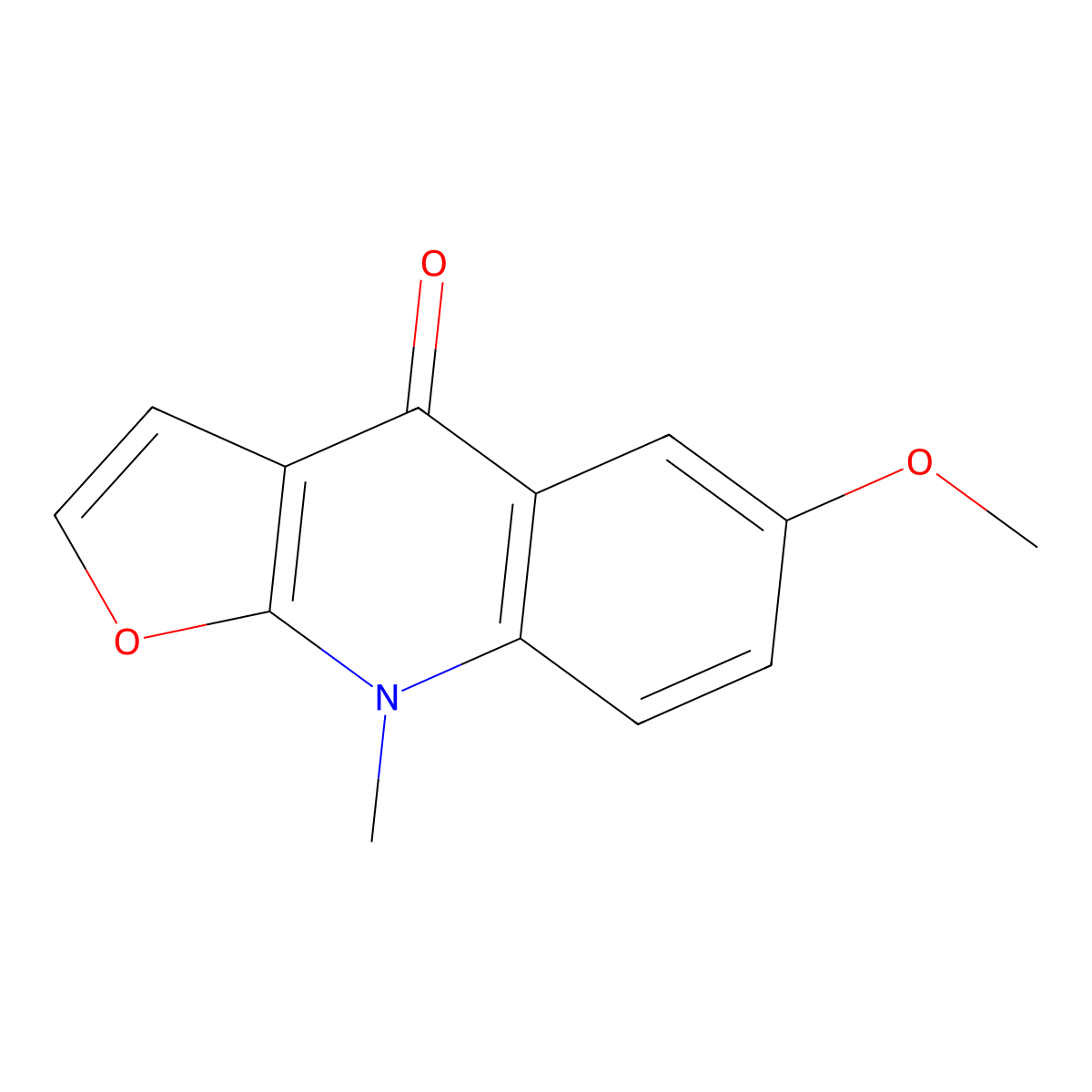 Isopteleine molecular structure, CAS 2181-84-2