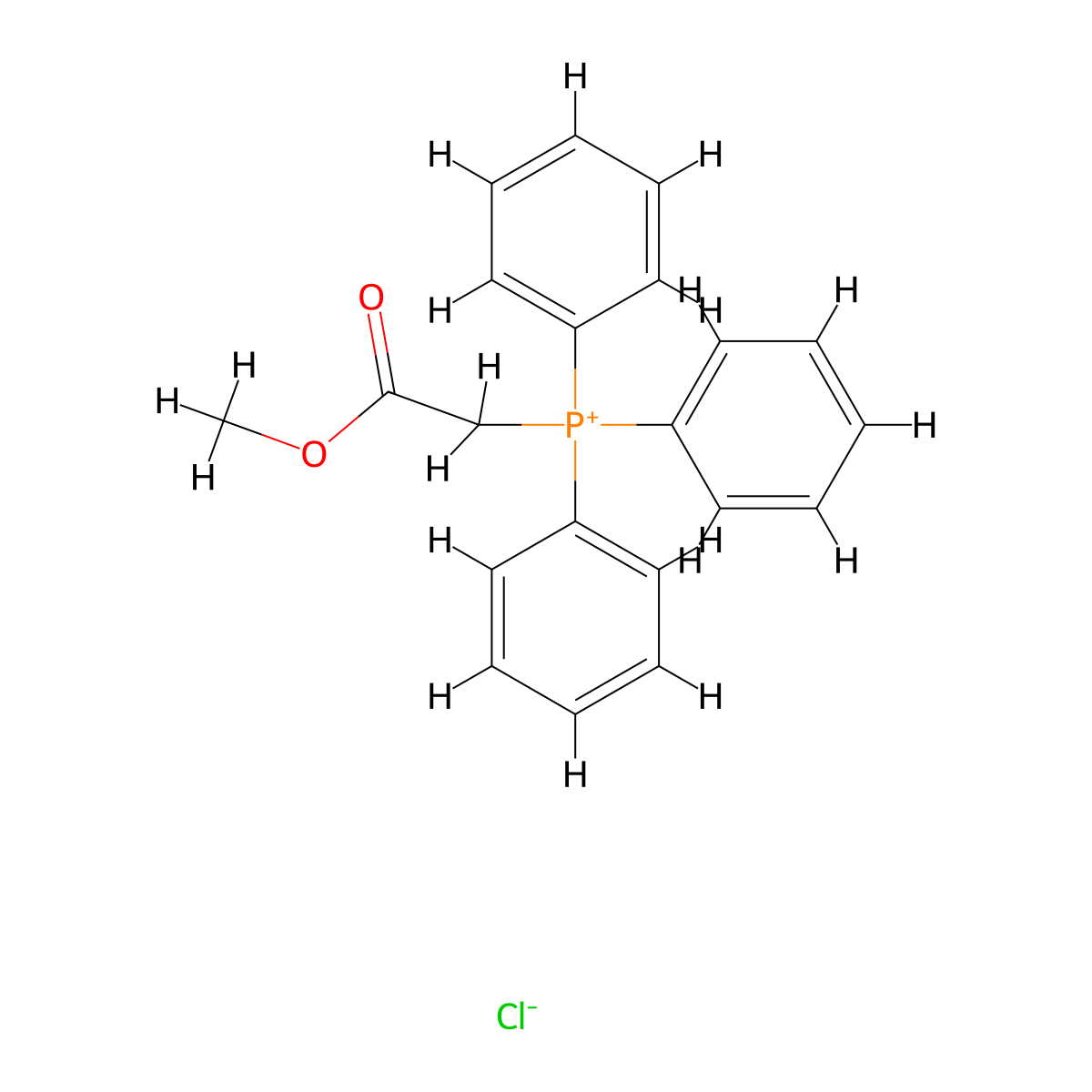 Phosphonium, (2-methoxy-2-oxoethyl)triphenyl-, chloride (1:1) molecular structure, CAS 2181-97-7